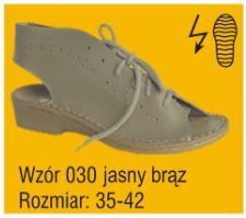 Obuwie medyczne wielorazowe Pofam-Jedność 030 jasny brąz