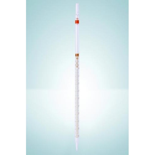 Pipety szklane HIRSCHMANN szkło sodowo-wapniowe klasa B brązowa podz. typ 3