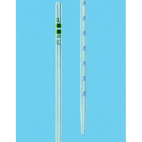 Pipety szklane BRAND szkło sodowo-wapniowe wzorcowane na wlew klasa A niebieska podz.