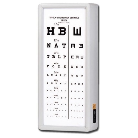 Tablice okulistyczne do badania ostrości wzroku GIMA 27382 - litery i haki snellena - dystans 3m