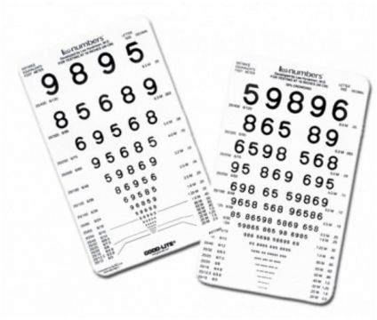 Tablice okulistyczne do badania ostrości wzroku Good-lite Cyfry LEA 52019