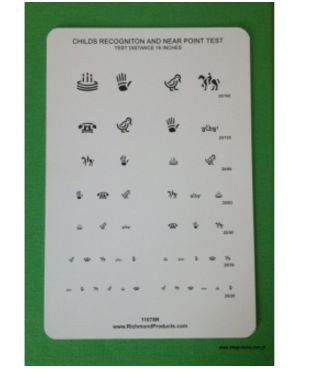Tablice okulistyczne do badania ostrości wzroku Richmond FIGURY ALLENA 52203