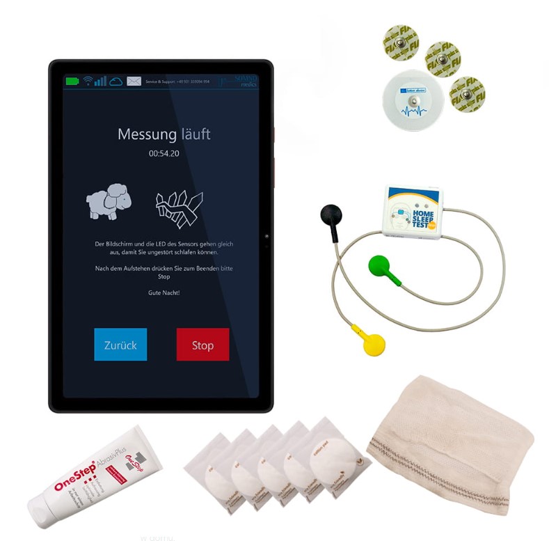 Aparaty do diagnostyki bezdechu sennego - polisomnografy SOMNOmedics HST REM+