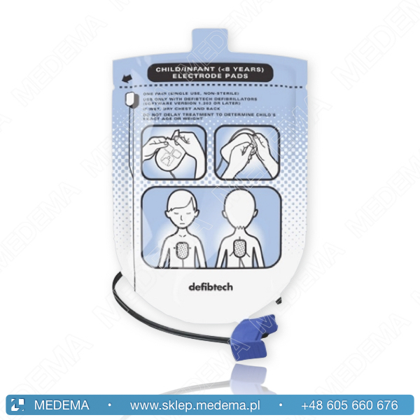 Elektrody jednorazowe do defibrylatorów Defibtech pediatryczne