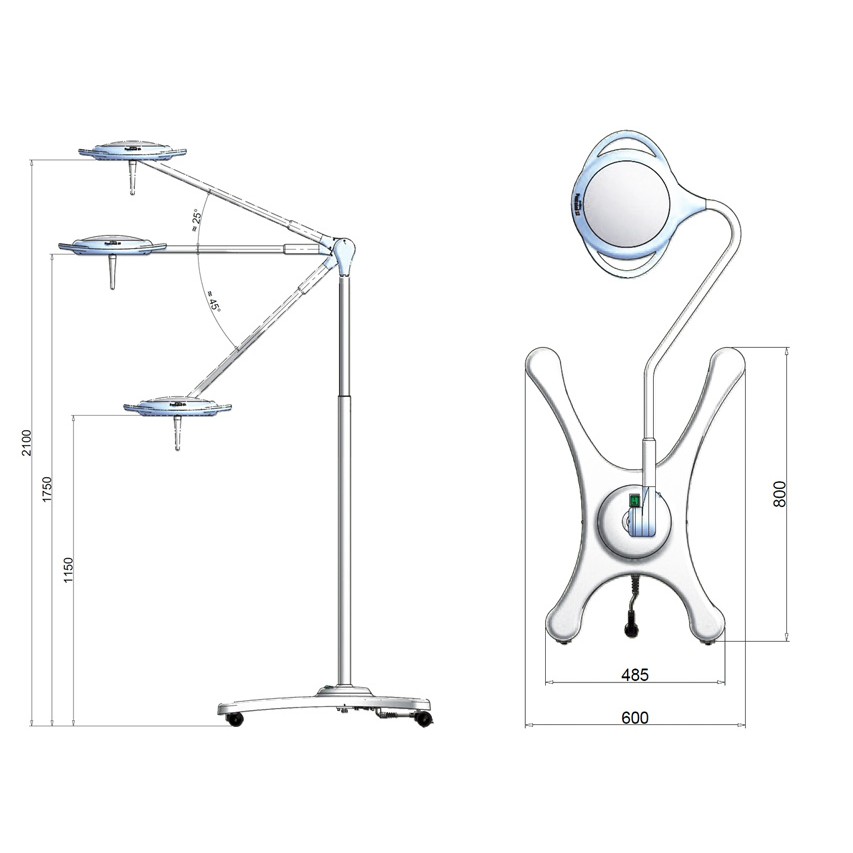 Lampy operacyjne pojedyncze RIMSA PENTALED 12