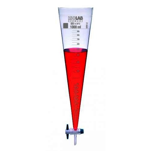 Lejki szklane i produkty do filtracji ISOLAB sedymentacyjne Imhoffa