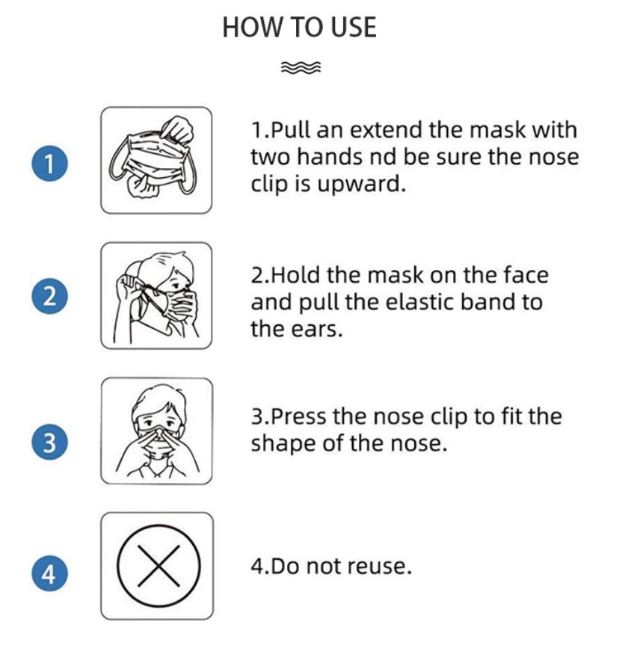 Maski ochronno-filtrujące B/D KN95 Półmaski filtrujące