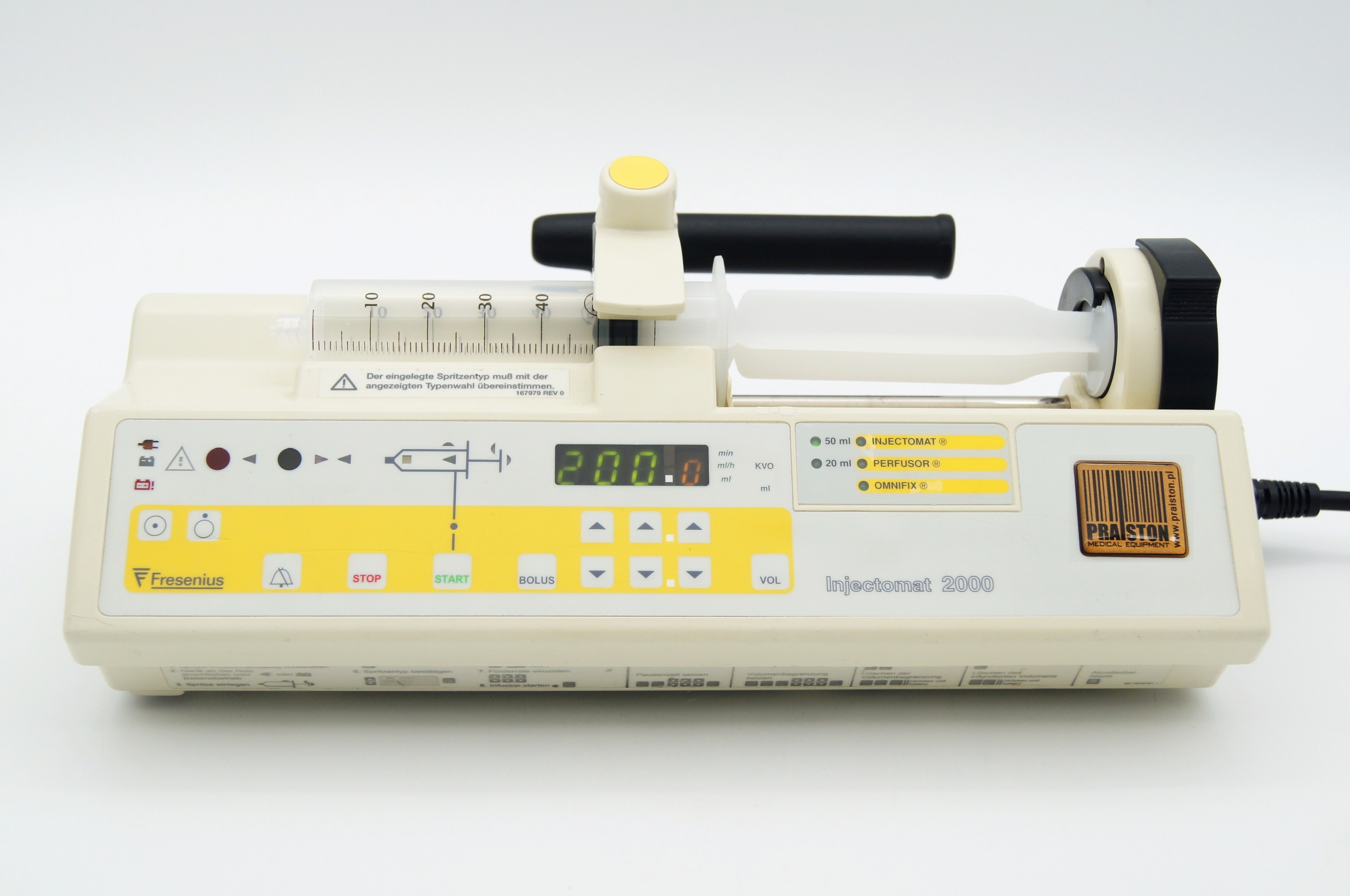 Pompy infuzyjne strzykawkowe używane Fresenius INJECTOMAT 2000 - Praiston rekondycjonowane