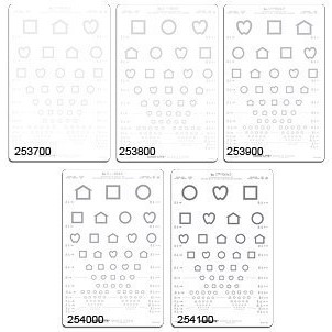 Tablice okulistyczne do badania ostrości wzroku Good-lite Symbole LEA 10% 52078