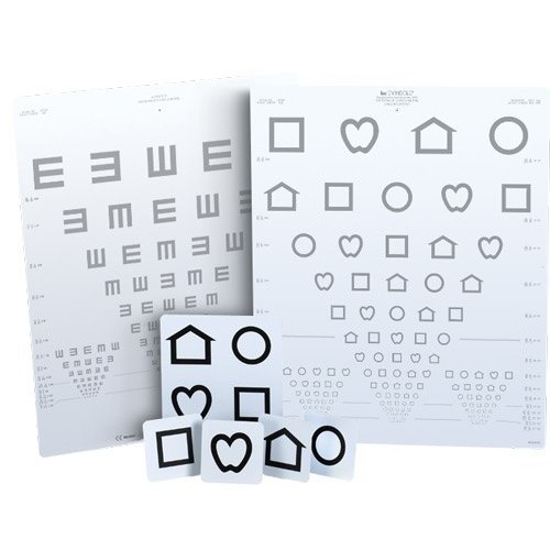 Tablice okulistyczne do badania ostrości wzroku Good-lite Symbole LEA / Haki 2.5% 52036