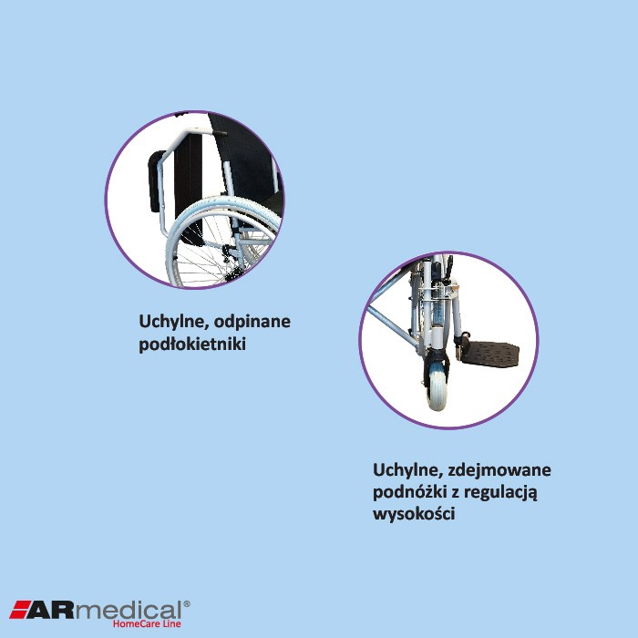 Wózki inwalidzkie standardowe Armedical OPTIMUM AR-400