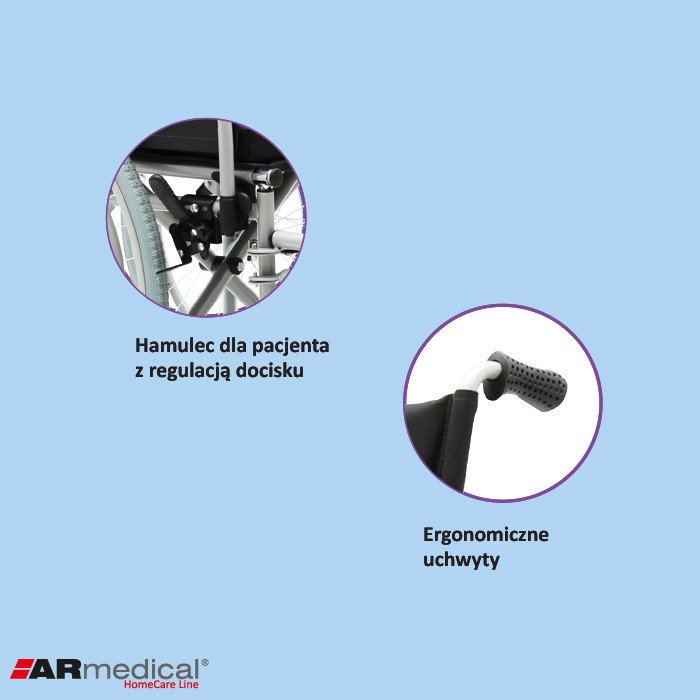 Wózki inwalidzkie standardowe Armedical OPTIMUM AR-400