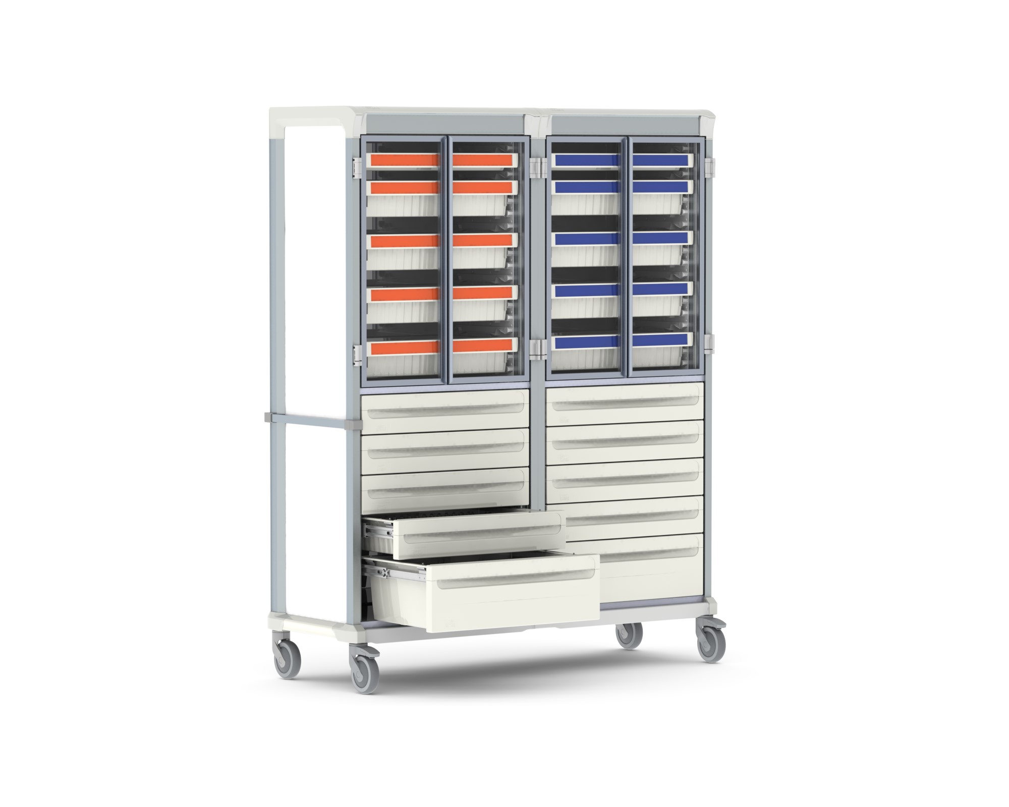 Wózki wielofunkcyjne Pegasus Apollo z szufladami kasetowymi ABS