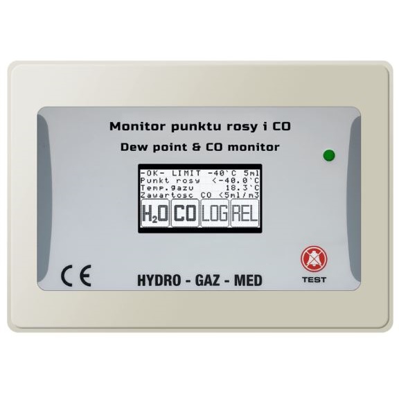 Monitory punktu rosy i tlenku węgla w sprężonym powietrzu